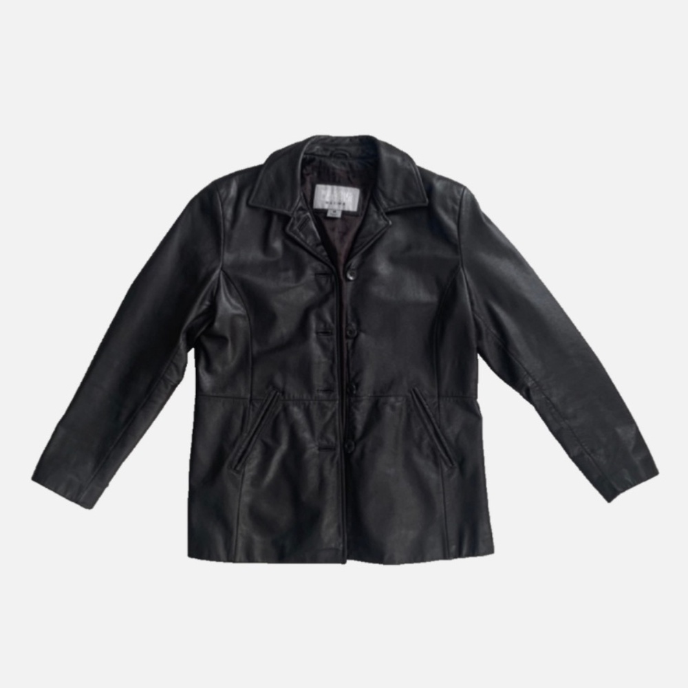 Wilsons Leather Mid Length Brown Jacket Size M